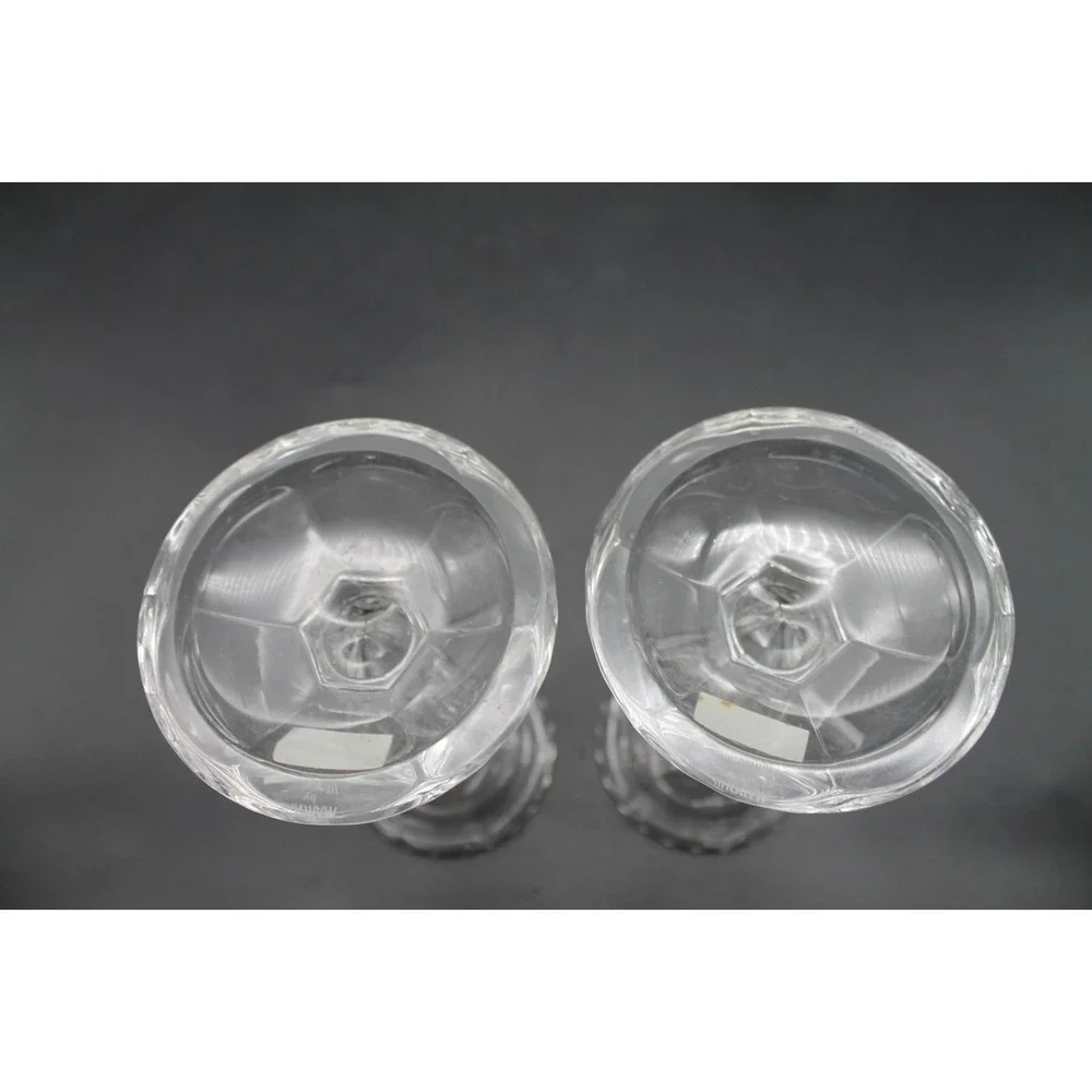 Marquis by Waterford Crystal Candlesticks Set of 2 Pillar Candle Holders w Box